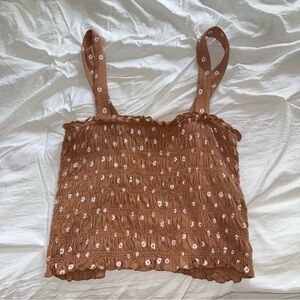 American Eagle Ruched Crop Top SIZE LARGE